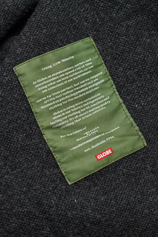 Globe Brand houtskool zwerver shaket FX80Z2320 kleding