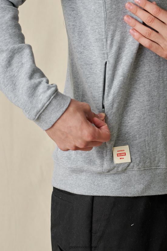 Globe Brand grijs gemêleerd reizigers bemanning FX80Z2326 kleding