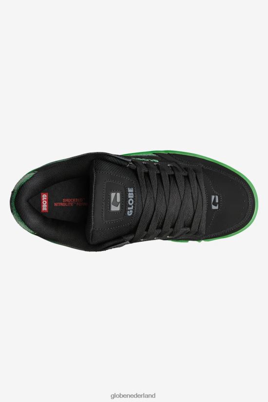 Globe Brand zwart/groene stippel kantelen FX80Z257 schoenen