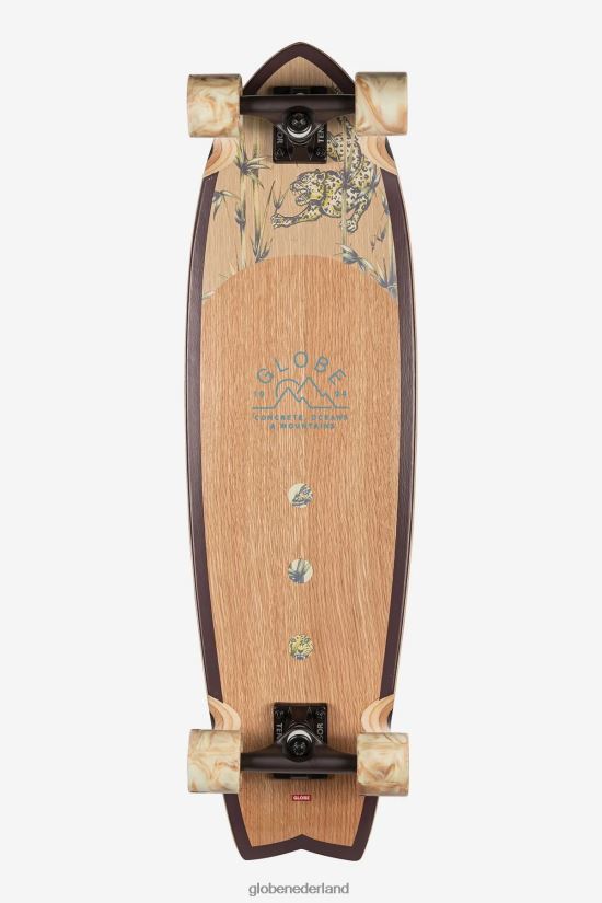 Globe Brand witte eik/jaguar chromatische 33" kruiser FX80Z2120 skateboards