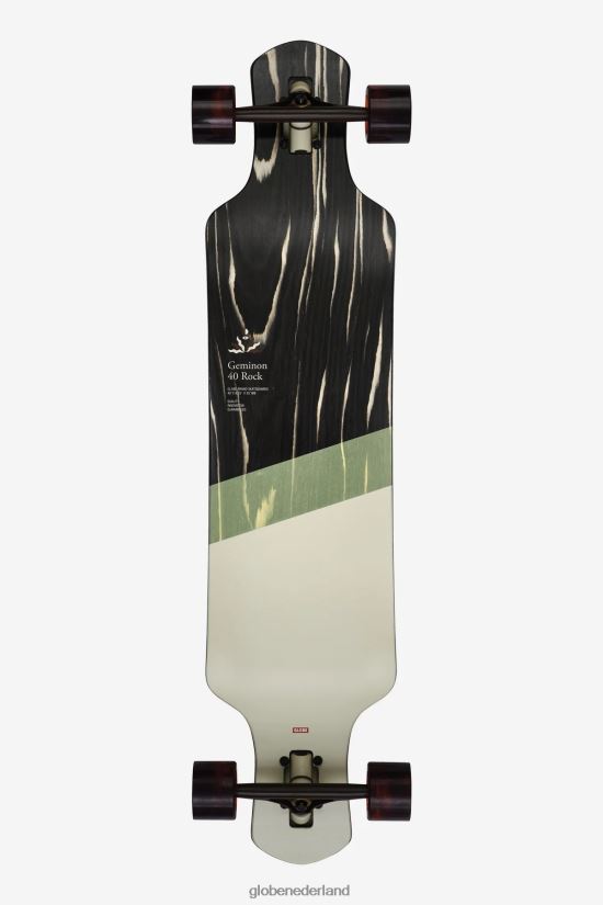 Globe Brand zwarte makassar/belichaming Geminon Rock 40" longboard FX80Z2139 skateboards