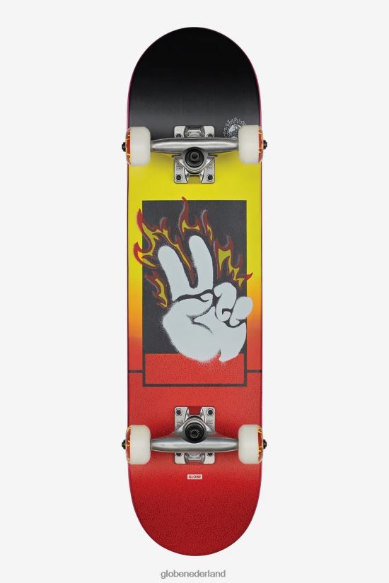 Globe Brand zwarte esdoorn/rood uitstappen 7.0" mini compleet FX80Z2178 skateboards