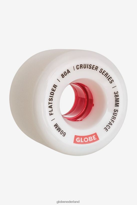 Globe Brand wit rood flatsider cruiserwiel 60 mm FX80Z2256 skateboards