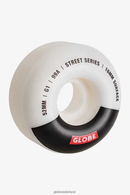 Globe Brand wit/zwart/gebarsten g1 straatwiel 52 mm FX80Z2247 skateboards